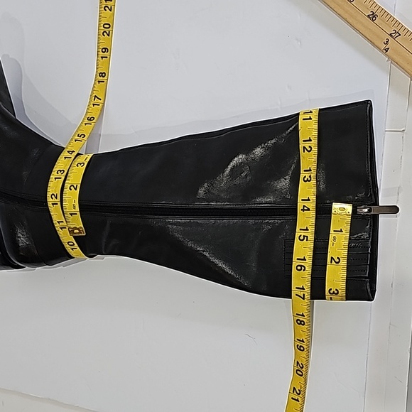 Via Spiga Kali Women's Tall Black  leather riding boots, Size 5.5 low heel - Picture 7 of 13